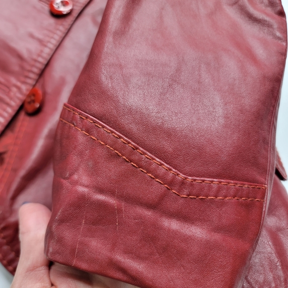 Sale Wilson House Of Suede Vintage True Leather Jacket USA Single Breasted Retro - Picture 14 of 14